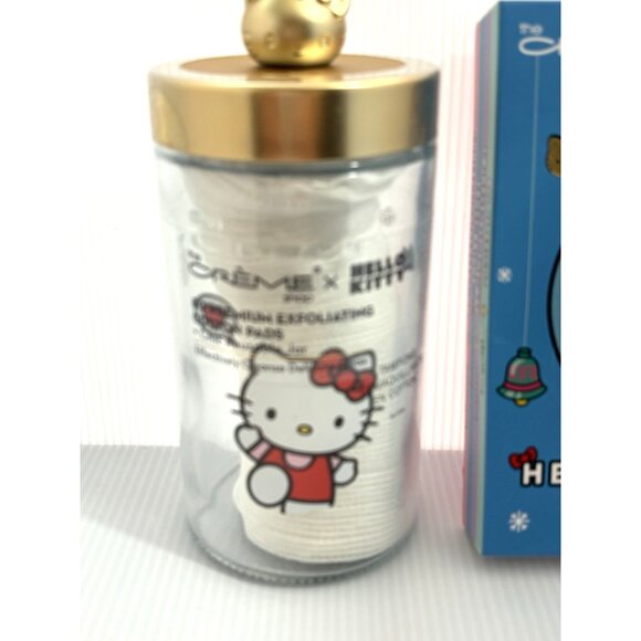 Hello Kitty Crème Shop Skincare Set Cotton Pads & 4pc Holiday Sheet Masks NEW - Picture 2 of 9